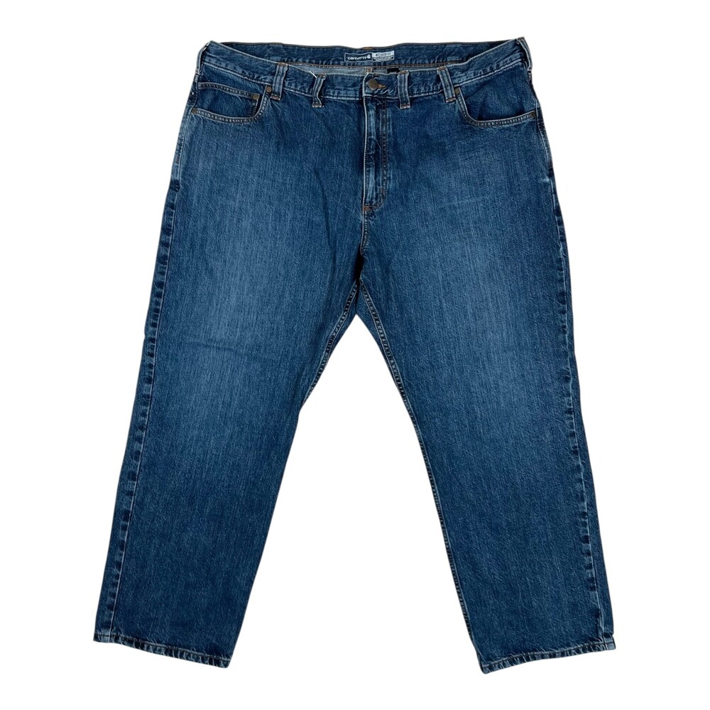 Vintage Carhartt Men's Size 46x30 Relaxed Fit Blue Medium Wash Denim Jeans